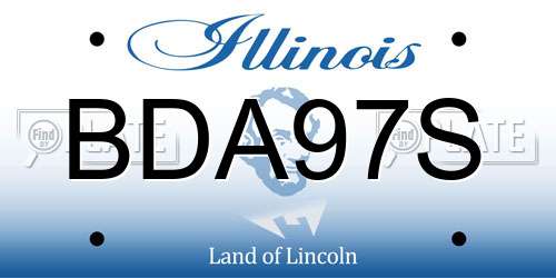 BDA97S Illinois License Plate