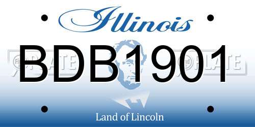 BDB1901 Illinois License Plate