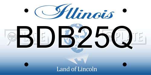 BDB25Q Illinois License Plate