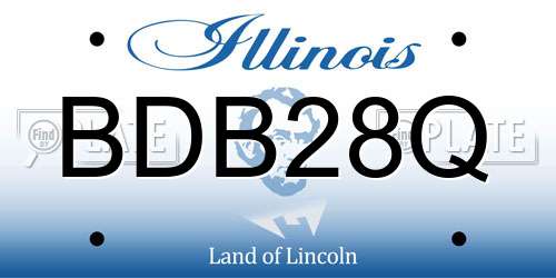 BDB28Q Illinois License Plate