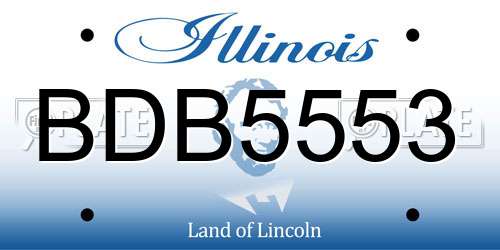 BDB5553 Illinois License Plate