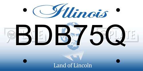 BDB75Q Illinois License Plate