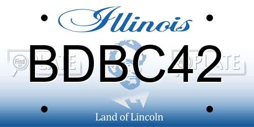 BDBC42 Illinois License Plate