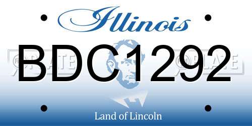 BDC1292 Illinois License Plate