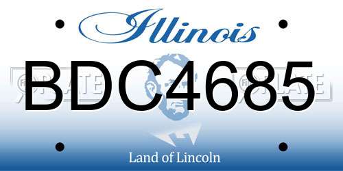 BDC4685 Illinois License Plate
