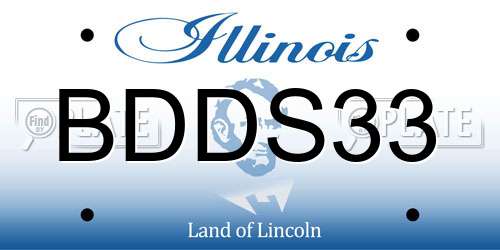 BDDS33 Illinois License Plate
