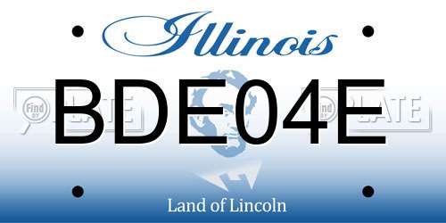 BDE04E Illinois License Plate