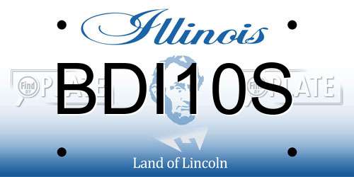 BDI10S Illinois License Plate