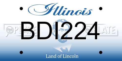 BDI224 Illinois License Plate