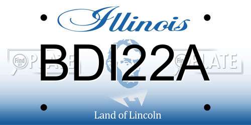 BDI22A Illinois License Plate