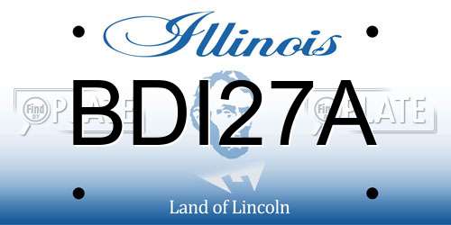BDI27A Illinois License Plate