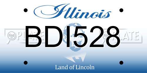 BDI528 Illinois License Plate