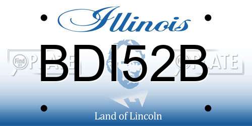 BDI52B Illinois License Plate