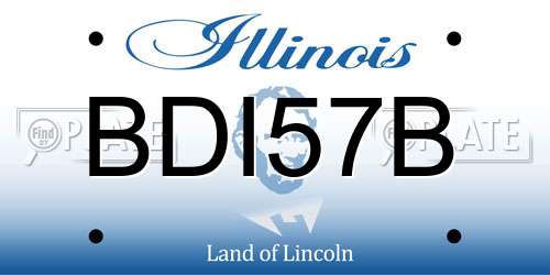 BDI57B Illinois License Plate