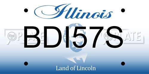 BDI57S Illinois License Plate