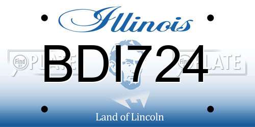 BDI724 Illinois License Plate
