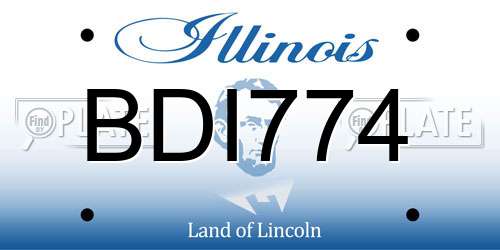BDI774 Illinois License Plate