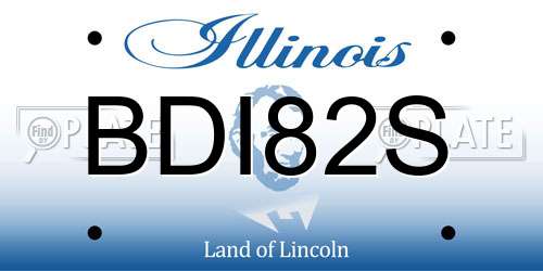 BDI82S Illinois License Plate
