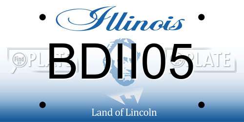 BDII05 Illinois License Plate