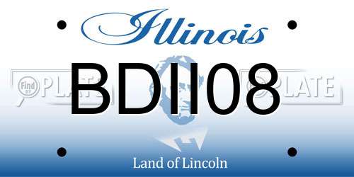 BDII08 Illinois License Plate