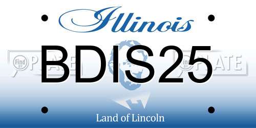 BDIS25 Illinois License Plate