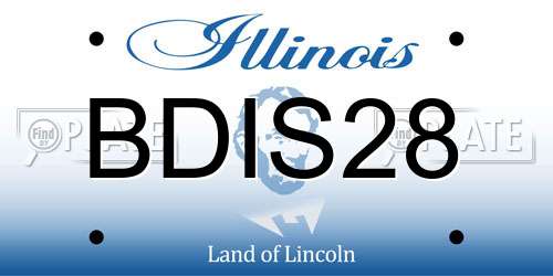 BDIS28 Illinois License Plate