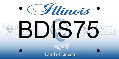 BDIS75 Illinois License Plate