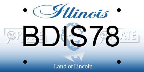 BDIS78 Illinois License Plate