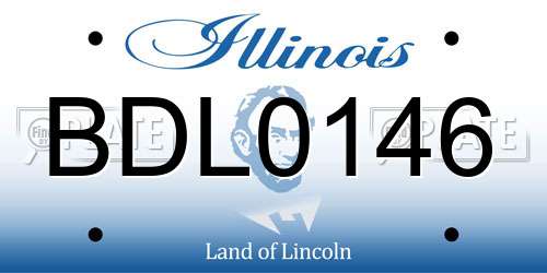 BDL0146 Illinois License Plate