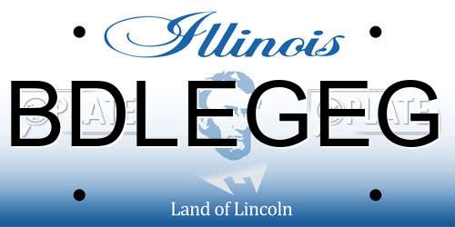 BDLEGEG Illinois License Plate