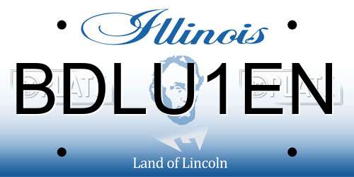 BDLU1EN Illinois License Plate