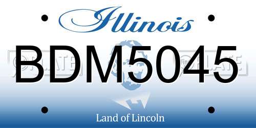 BDM5045 Illinois License Plate