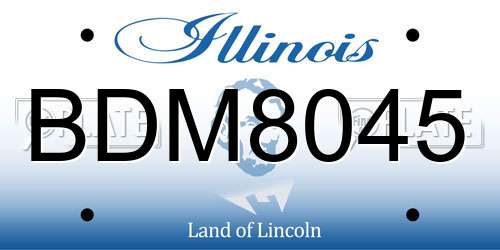 BDM8045 Illinois License Plate