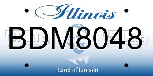 BDM8048 Illinois License Plate