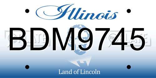 BDM9745 Illinois License Plate