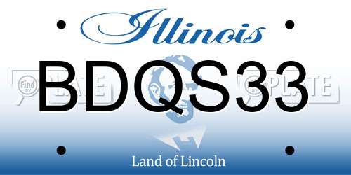 BDQS33 Illinois License Plate
