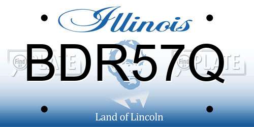 BDR57Q Illinois License Plate