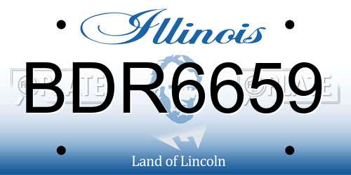 BDR6659 Illinois License Plate