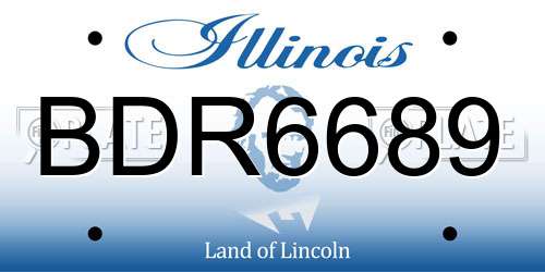 BDR6689 Illinois License Plate
