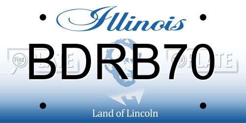 BDRB70 Illinois License Plate