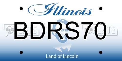 BDRS70 Illinois License Plate