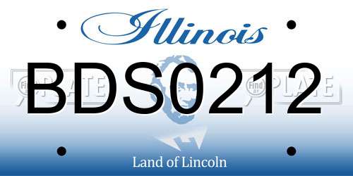 BDS0212 Illinois License Plate