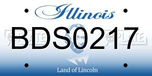 BDS0217 Illinois License Plate