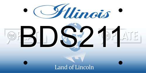 BDS211 Illinois License Plate