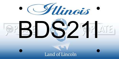BDS21I Illinois License Plate