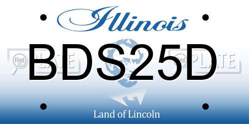BDS25D Illinois License Plate