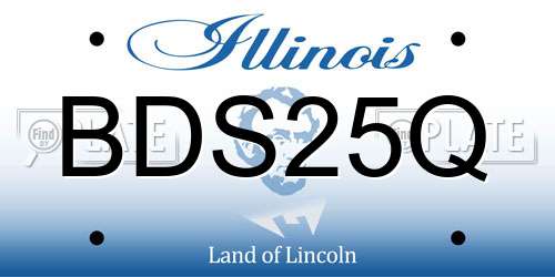 BDS25Q Illinois License Plate