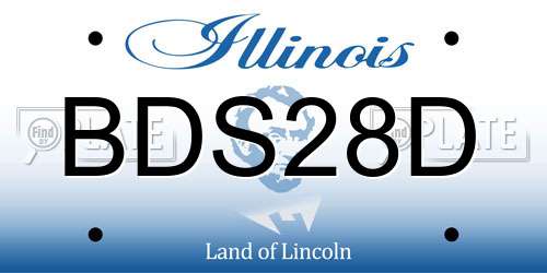 BDS28D Illinois License Plate
