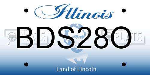 BDS28O Illinois License Plate