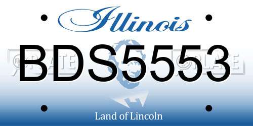 BDS5553 Illinois License Plate
